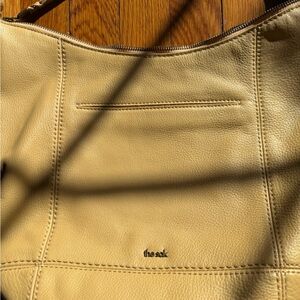 The Sak Beige Leather Shoulder Bag